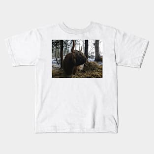 Scottish Highland Cattle Cow 2191 Kids T-Shirt